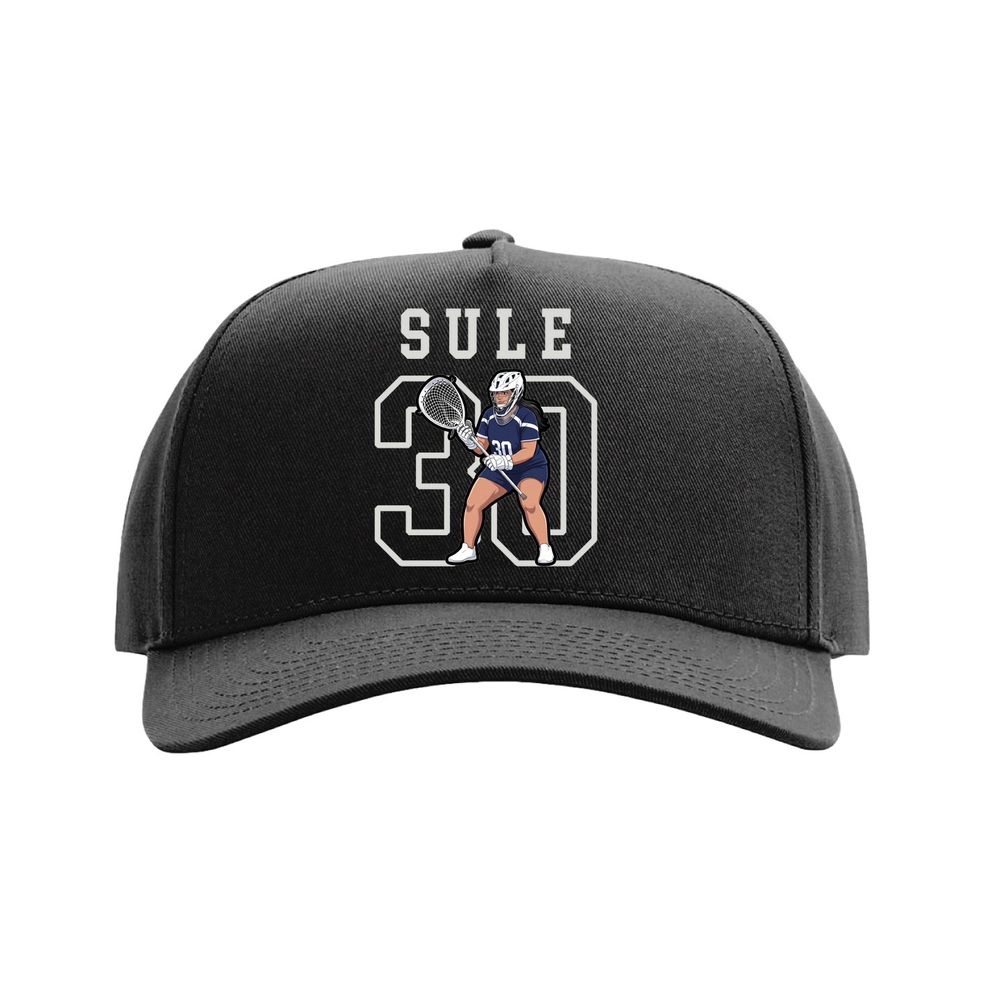 Full Fabric Five-Panel Champ Cap — Shirsey in Black