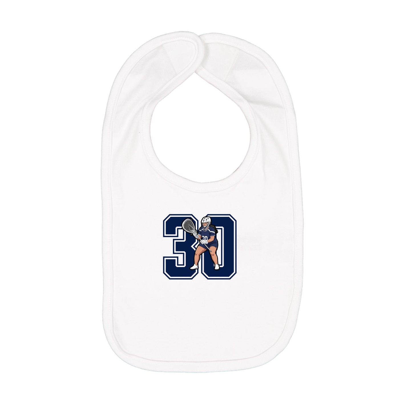 Infant Bib — Number in White