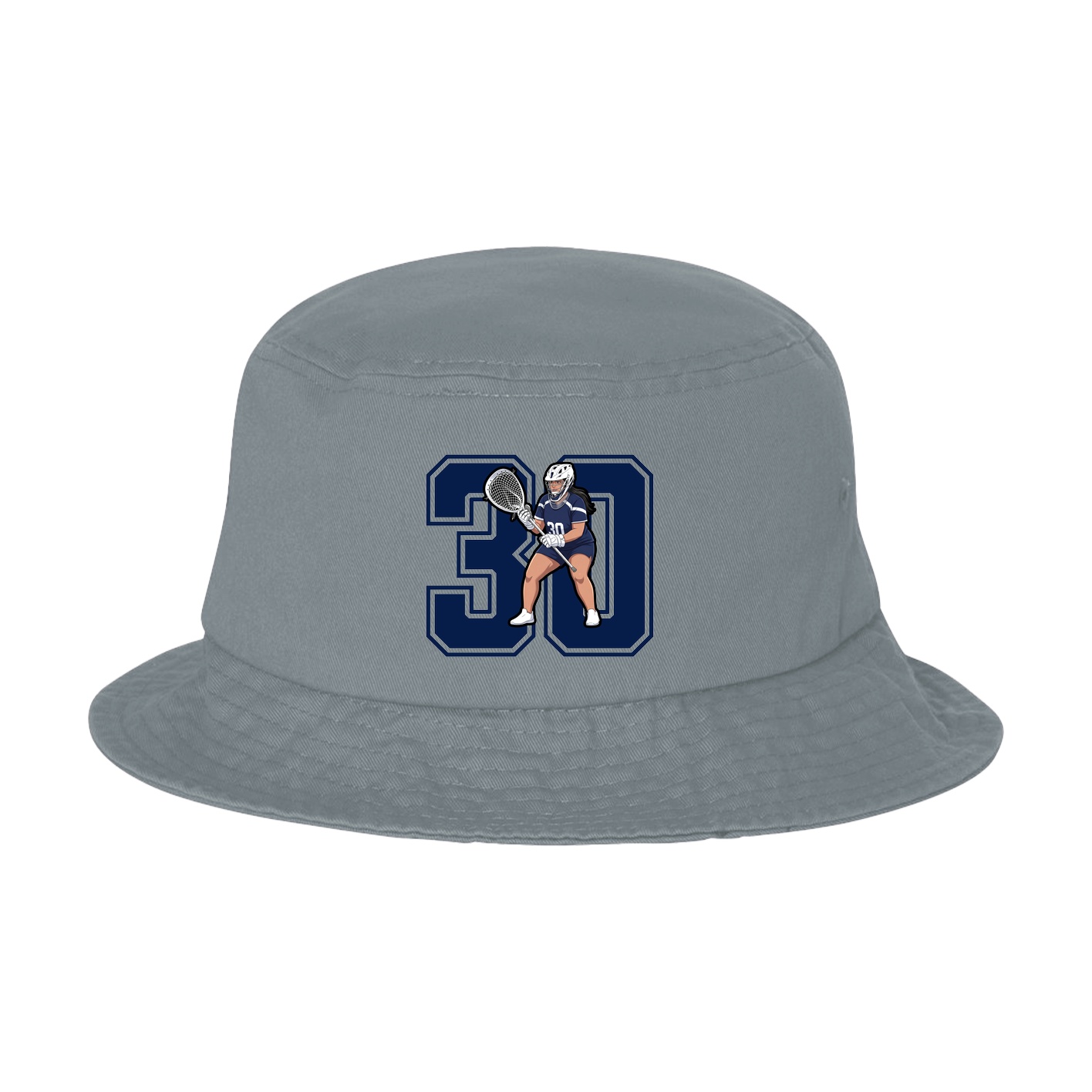 Bucket Cap — Number in Grey