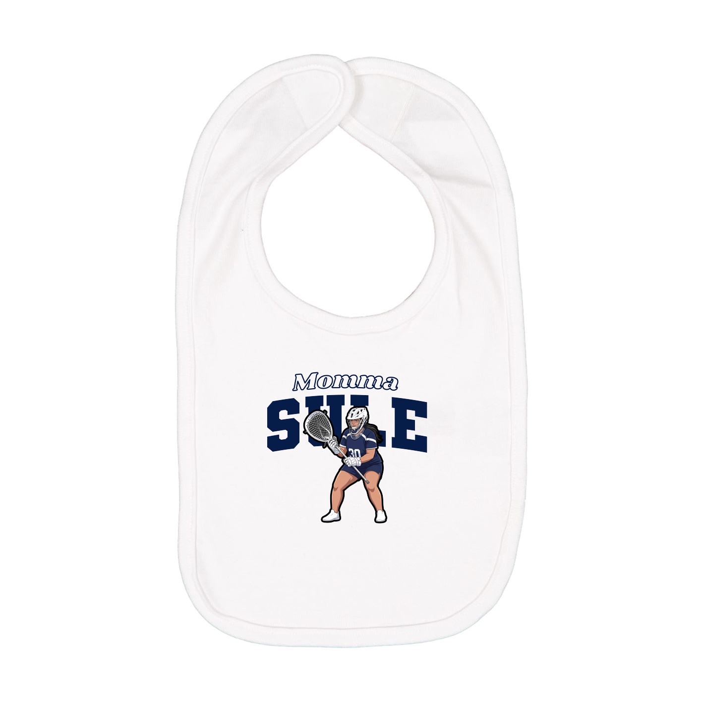 Infant Bib — Mothers Day Block in White