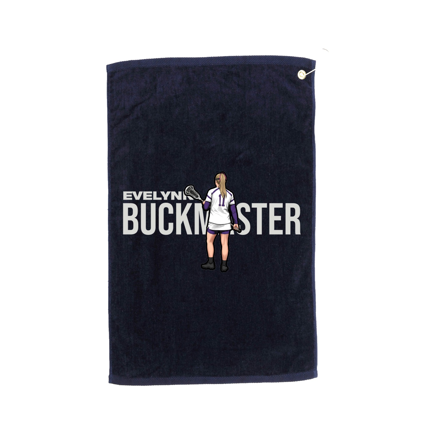 Golf Towel — Player Name in Navy