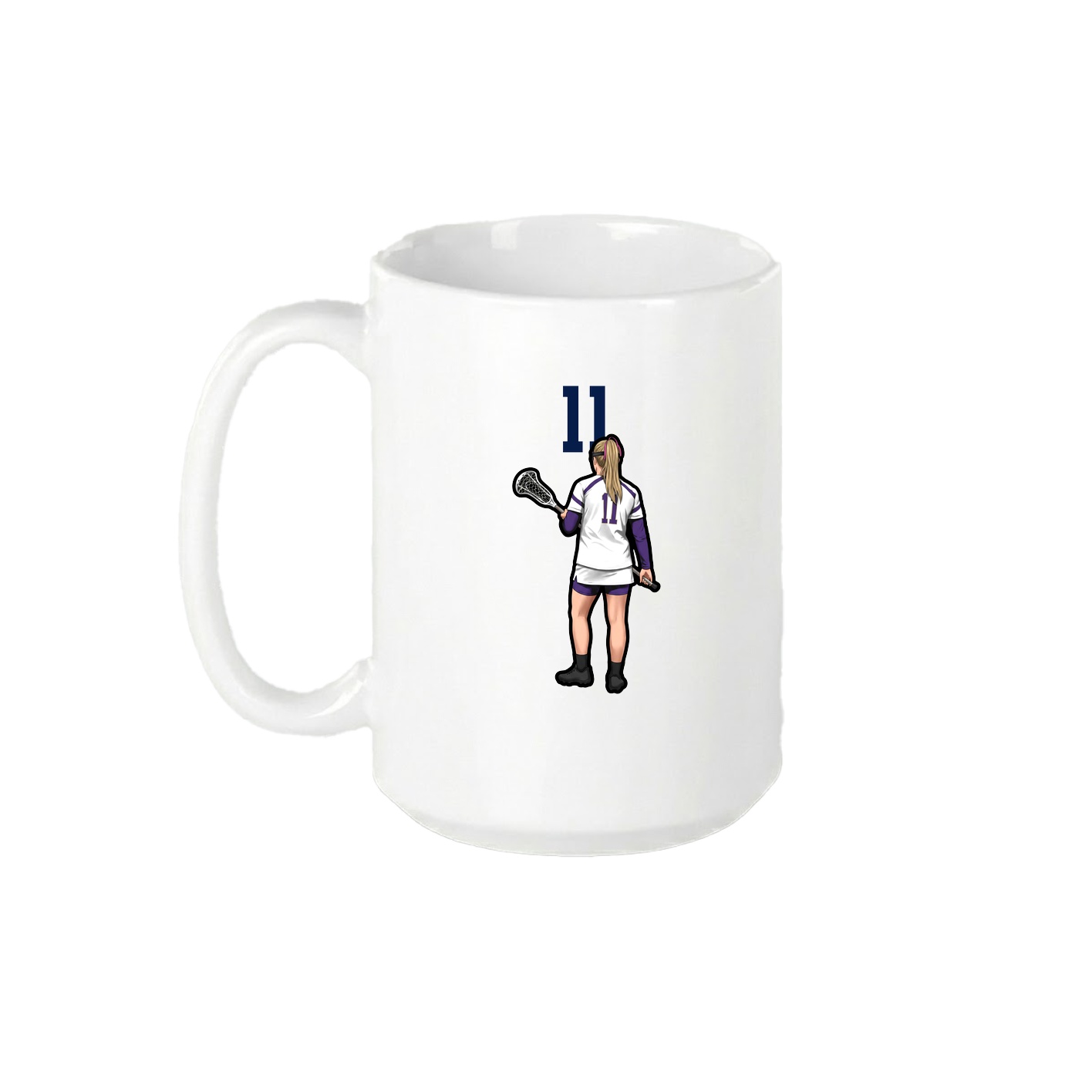 15oz Coffee Mug — Number Top in White