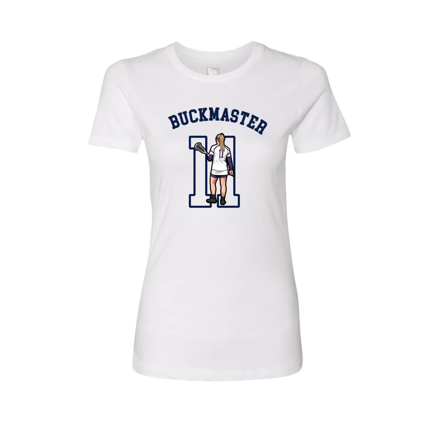 Fitted Women's Tee — Shirsey Arch in White