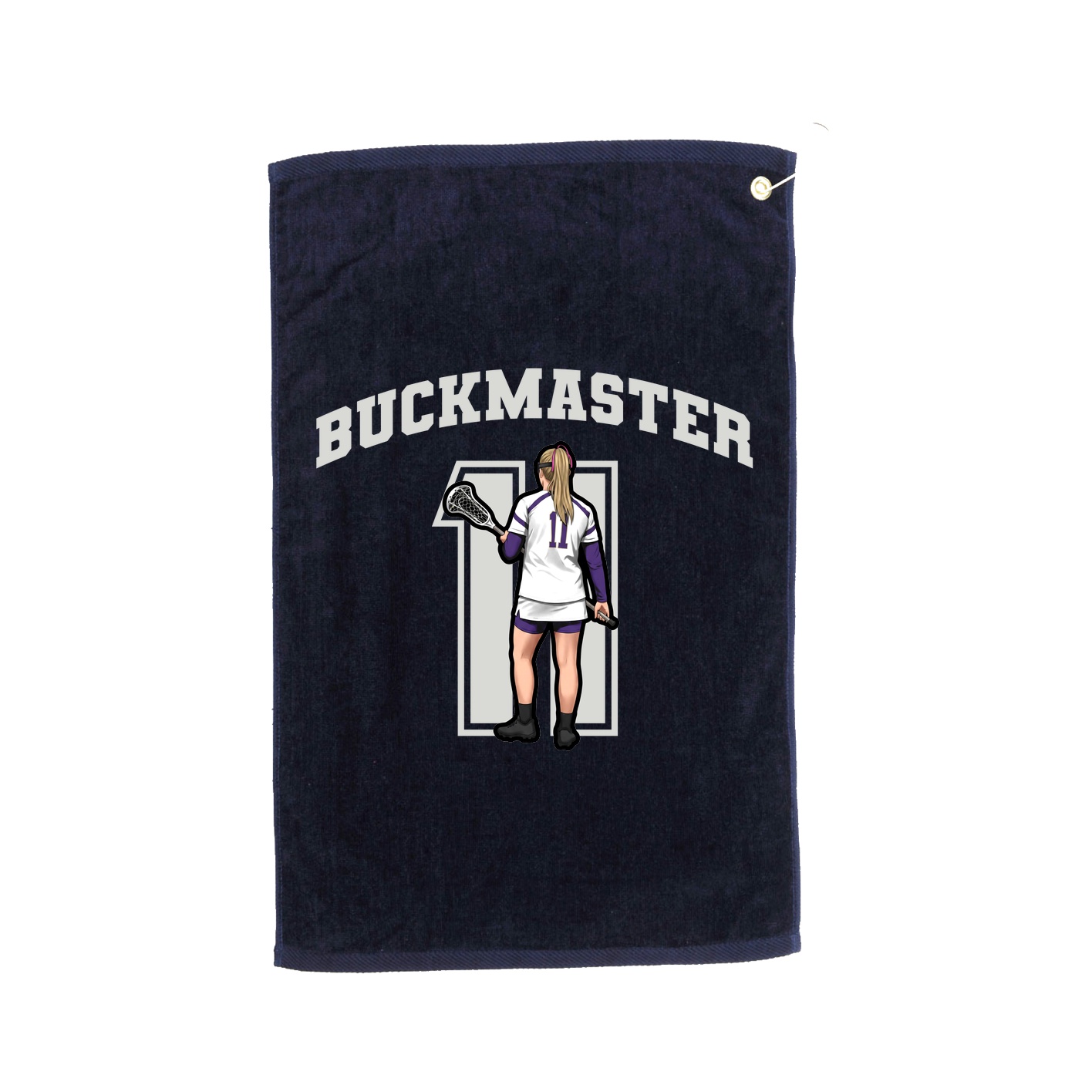 Golf Towel — Number in Navy