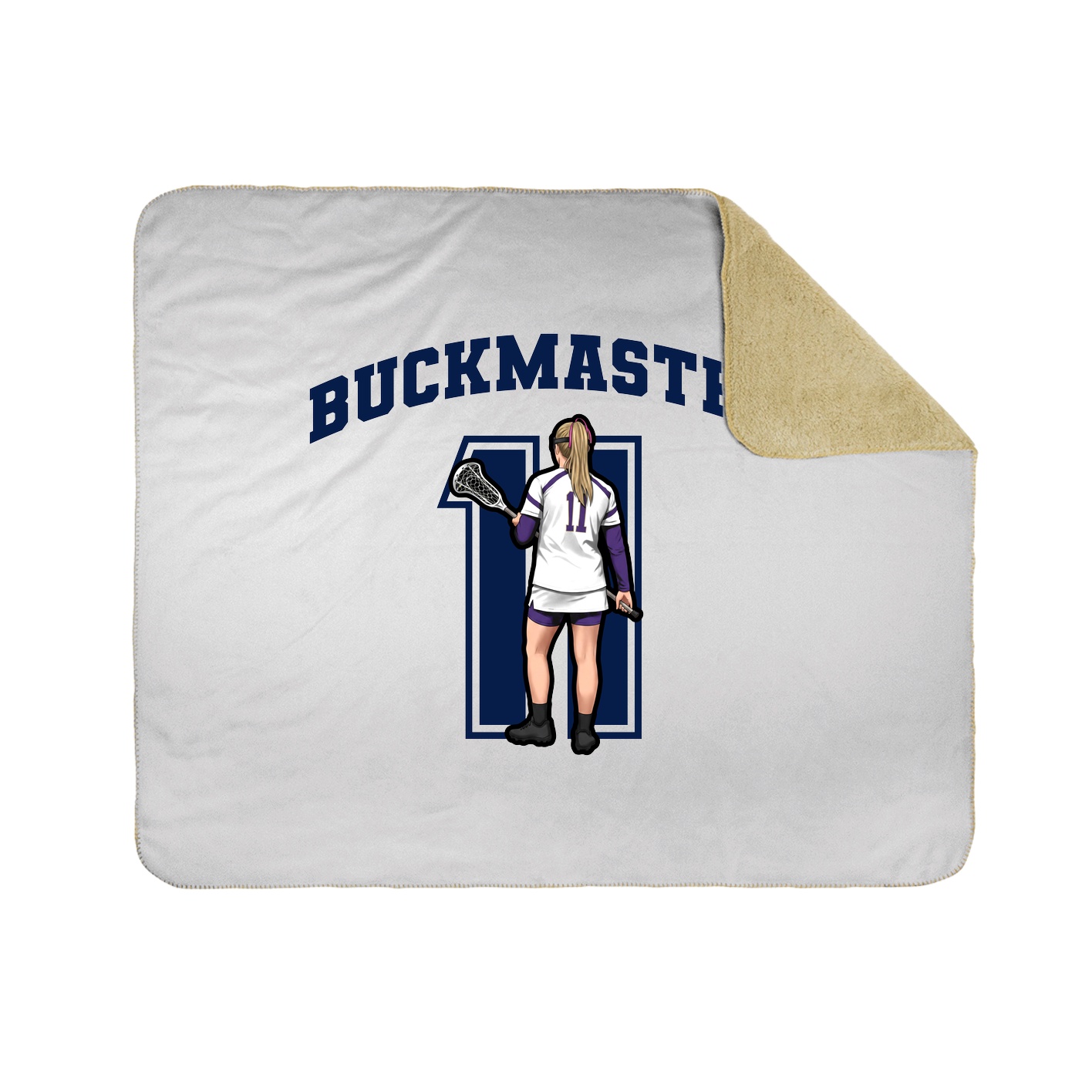 Throw Blanket — Number in White