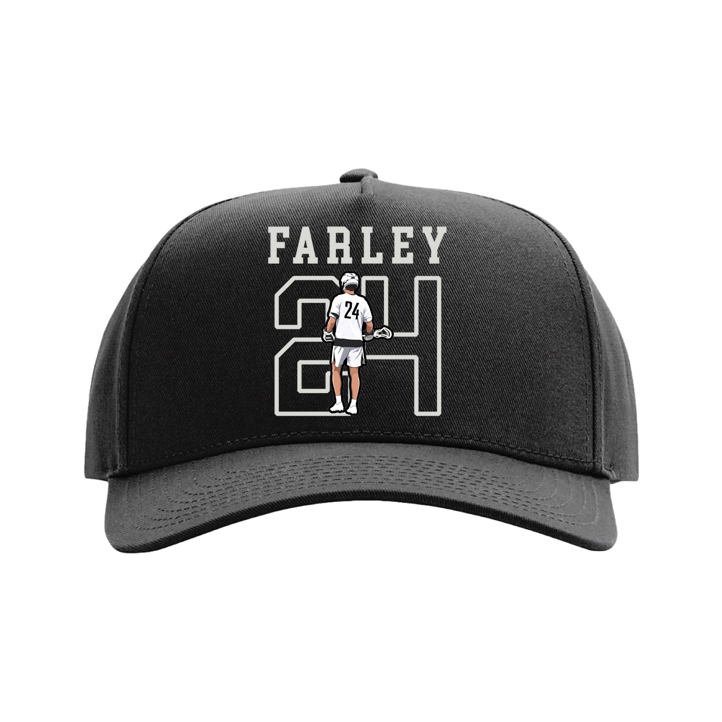 Full Fabric Five-Panel Champ Cap — Shirsey in Black
