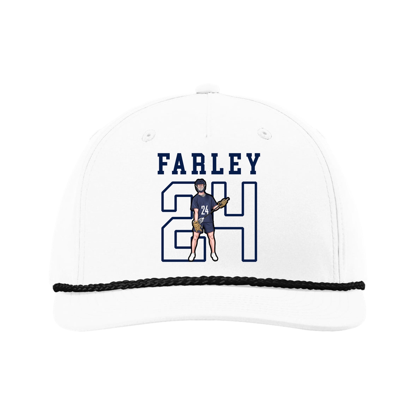 Five-Panel Classic Rope Cap — Shirsey in White