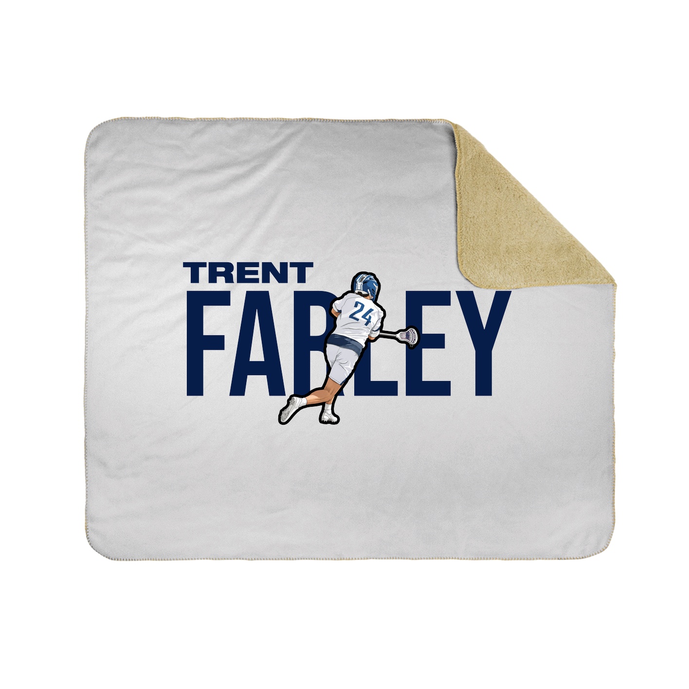 Throw Blanket — Player Name in White