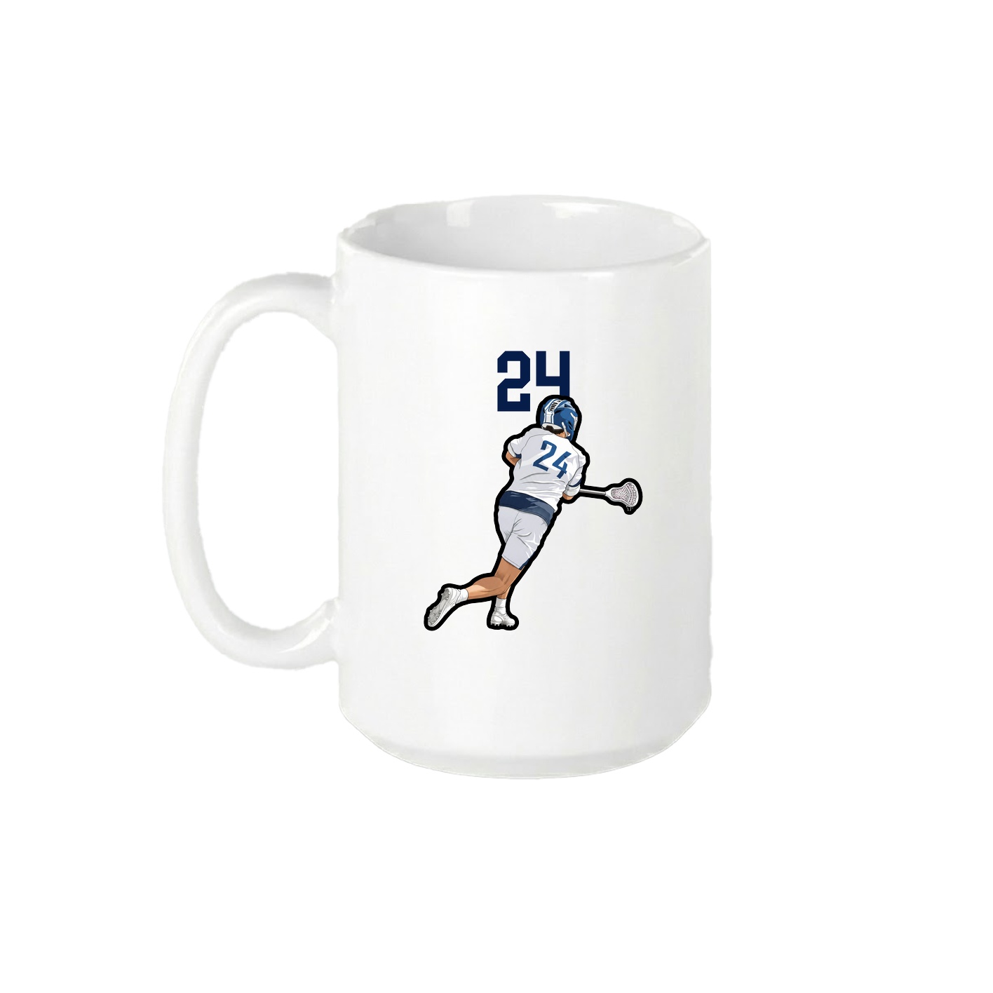 15oz Coffee Mug — Number Top in White