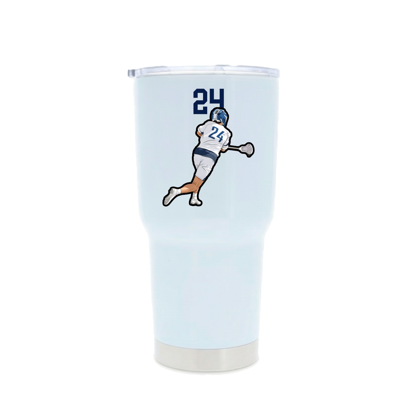 30oz Stainless Steel Tumbler — Number Top in White