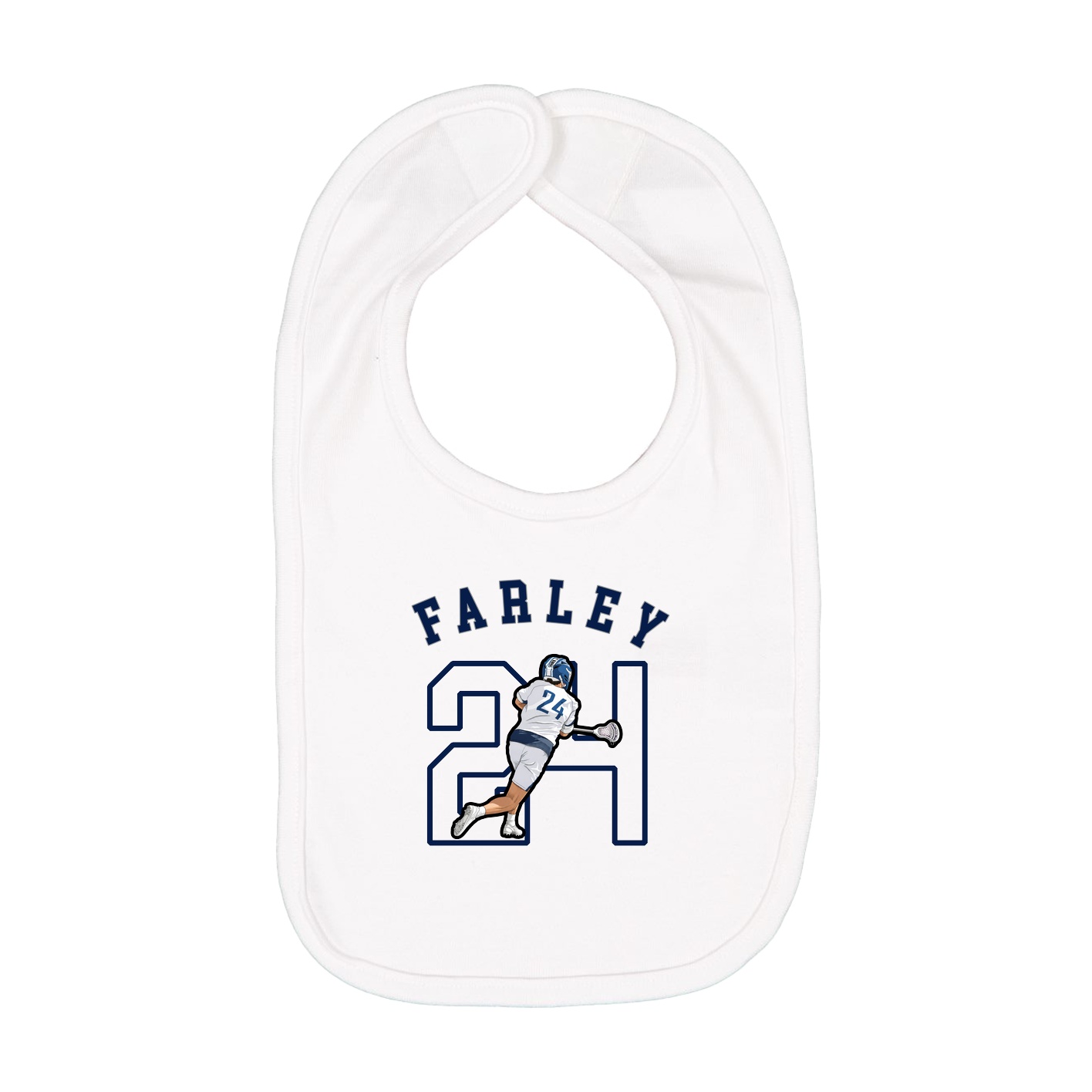 Infant Bib — Shirsey Arch in White