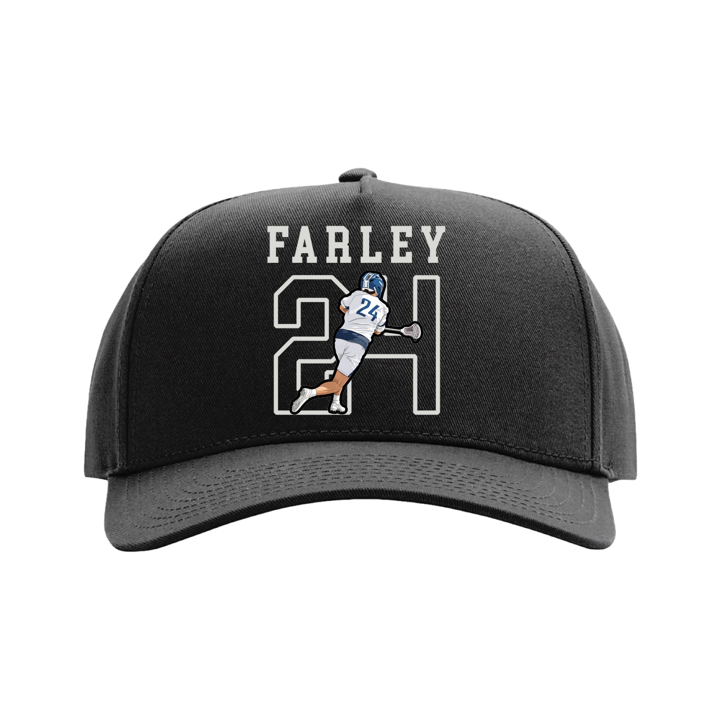 Full Fabric Five-Panel Champ Cap — Shirsey in Black