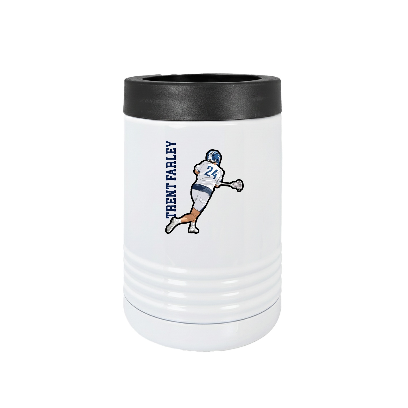 Beverage Holder — Name Vertical in White