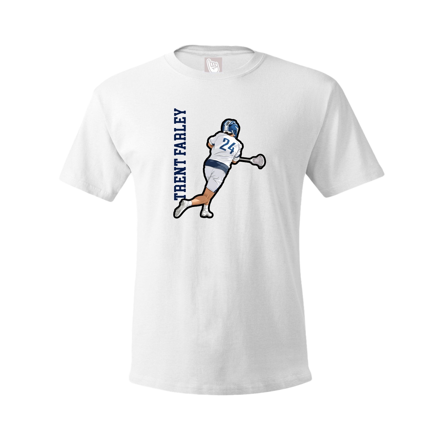 Tee — Name Vertical in White