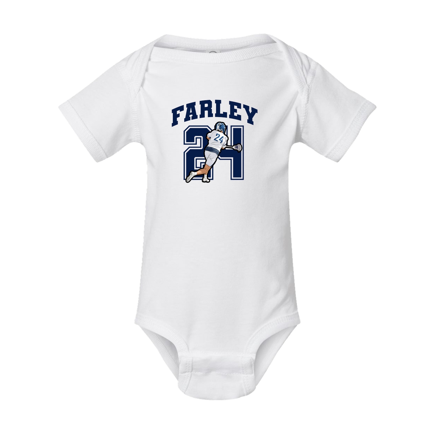 Baby Onesie — Number in White