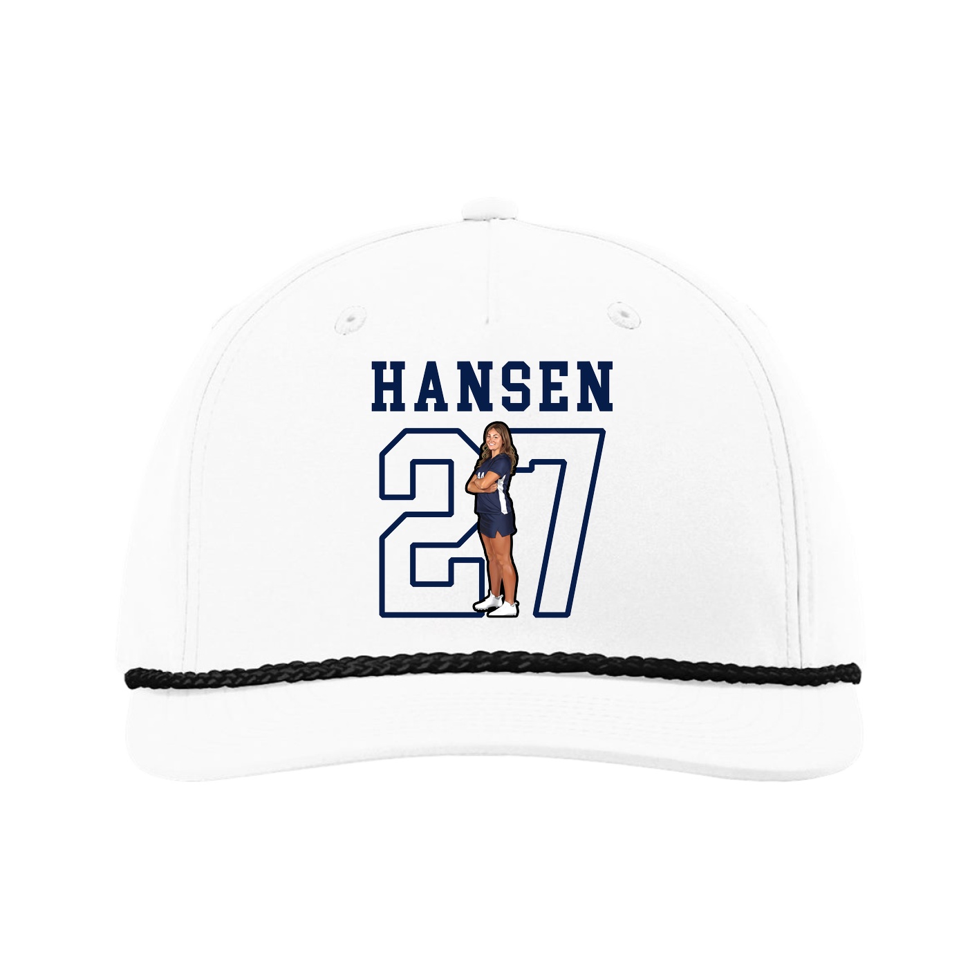 Five-Panel Classic Rope Cap — Shirsey in White