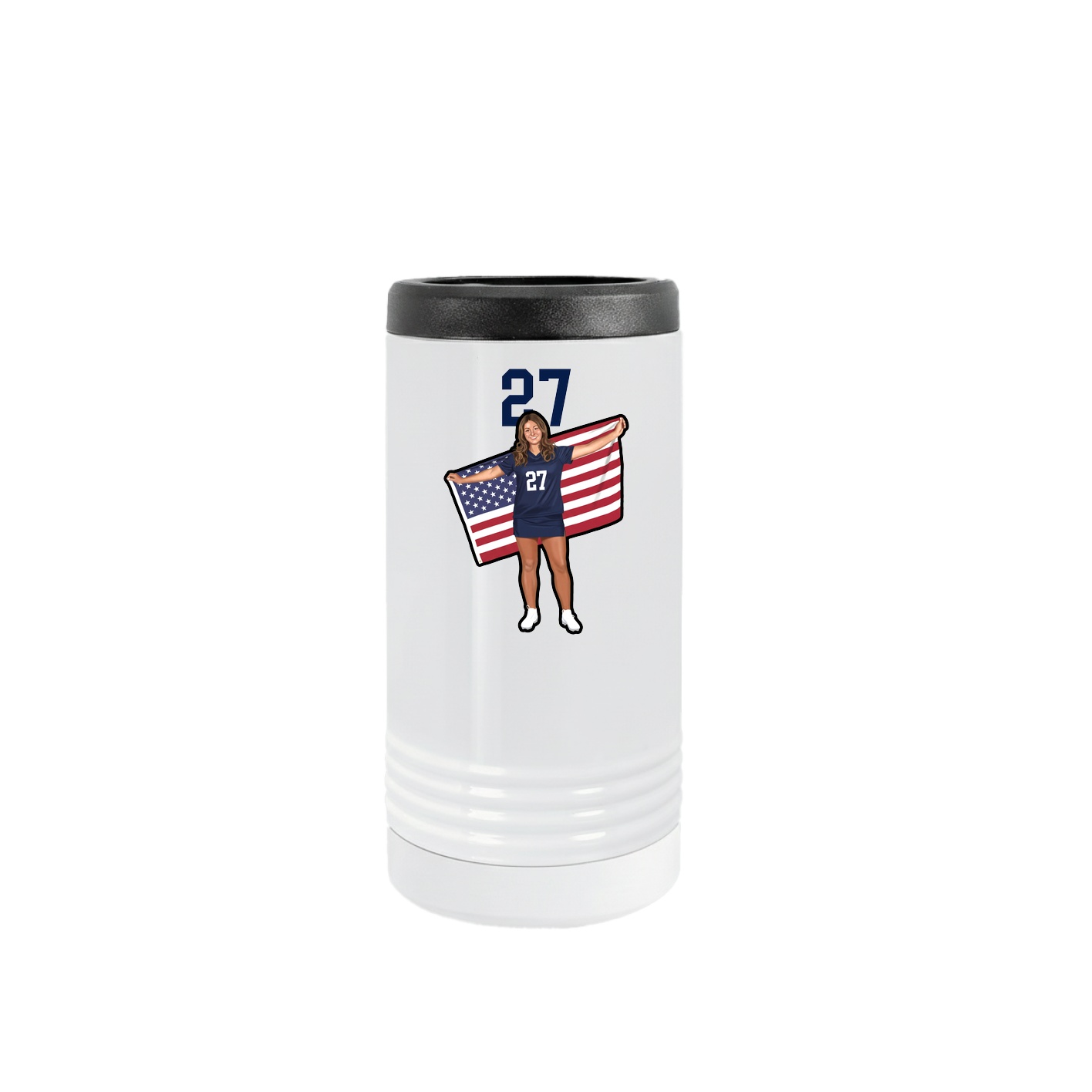 Slim Beverage Holder — Number Top in White