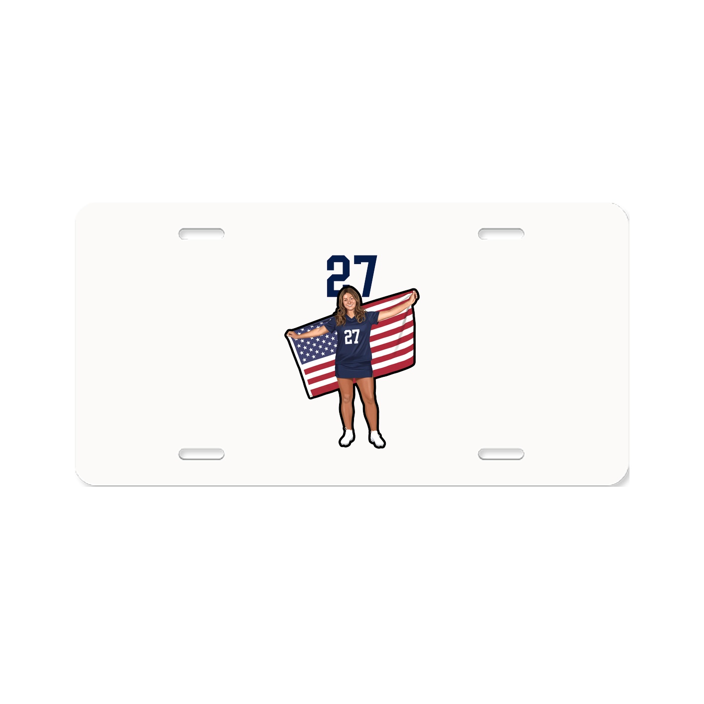 License Plate — Number Top in Classic