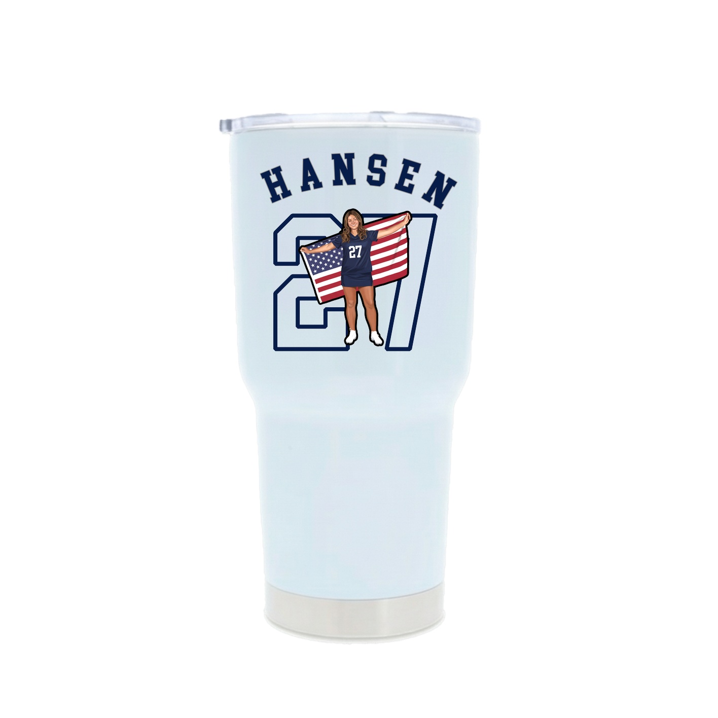 30oz Stainless Steel Tumbler — Shirsey Arch in White