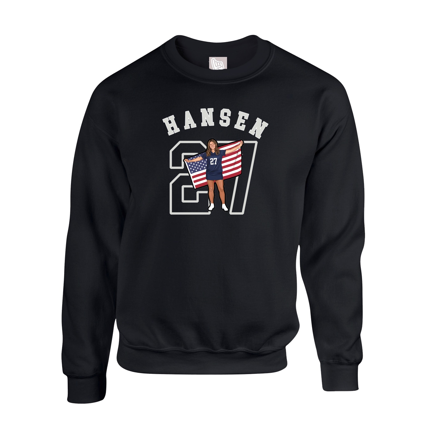Fleece Crew — Shirsey Arch in Black