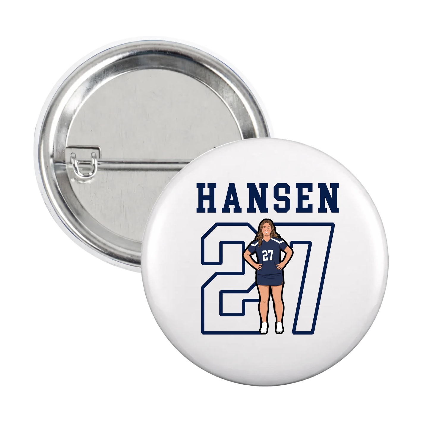Game Day Button — Shirsey in White