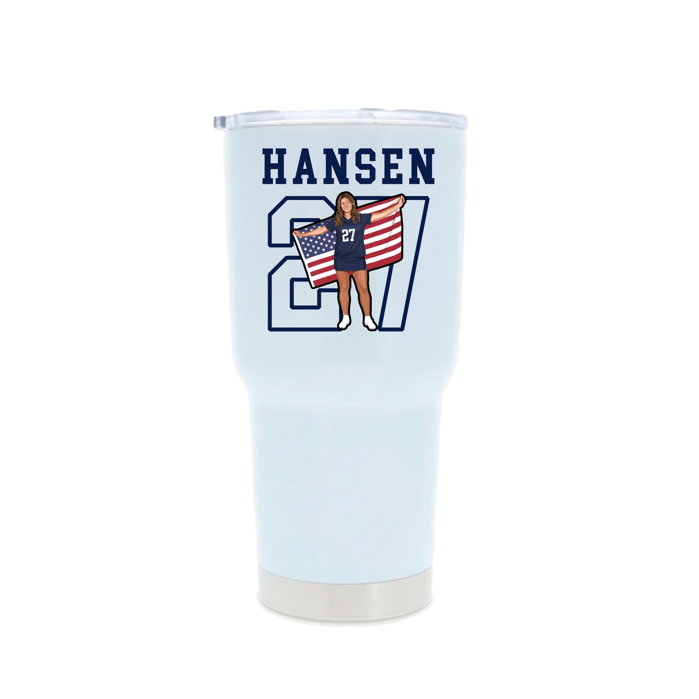 30oz Stainless Steel Tumbler — Shirsey in White