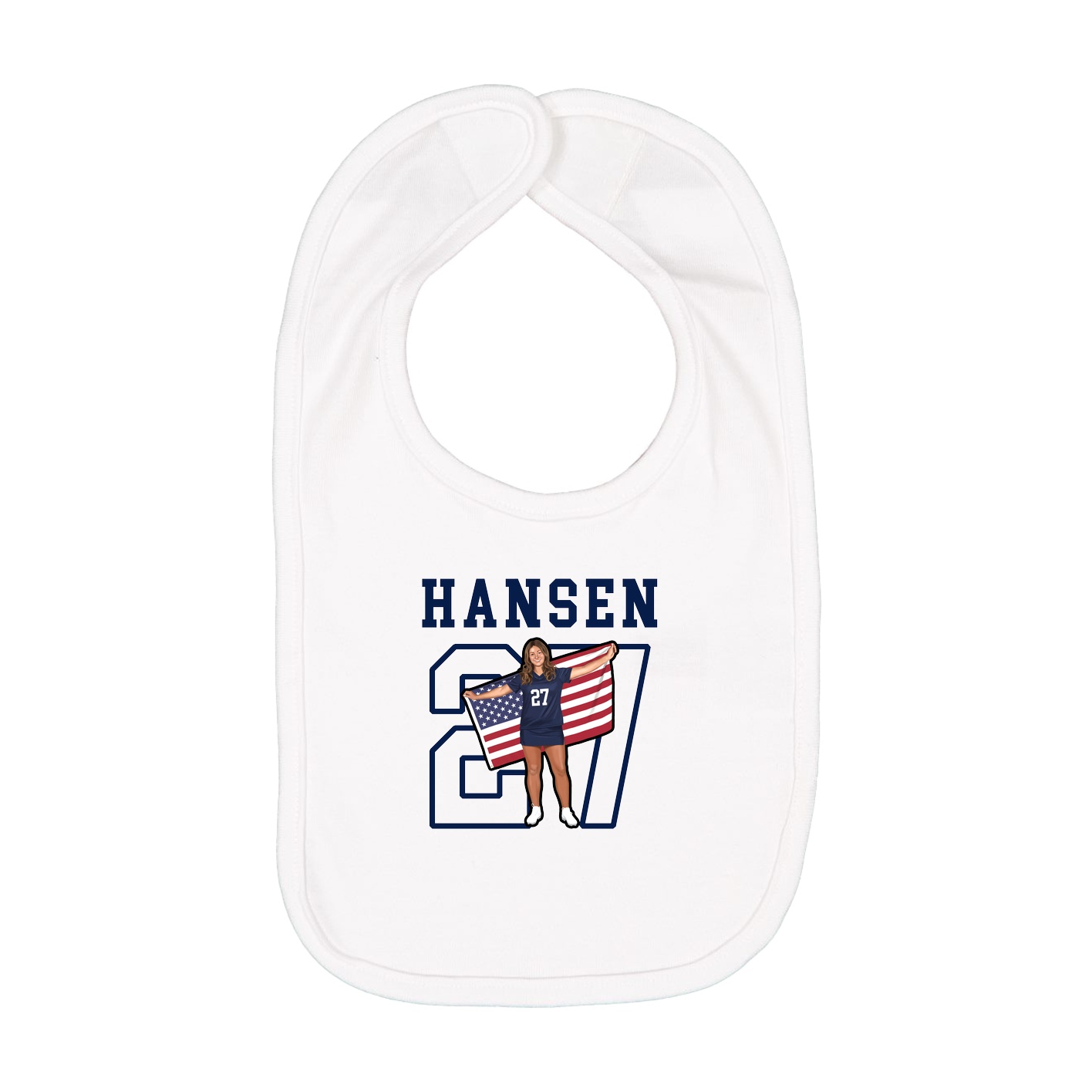 Infant Bib — Shirsey in White