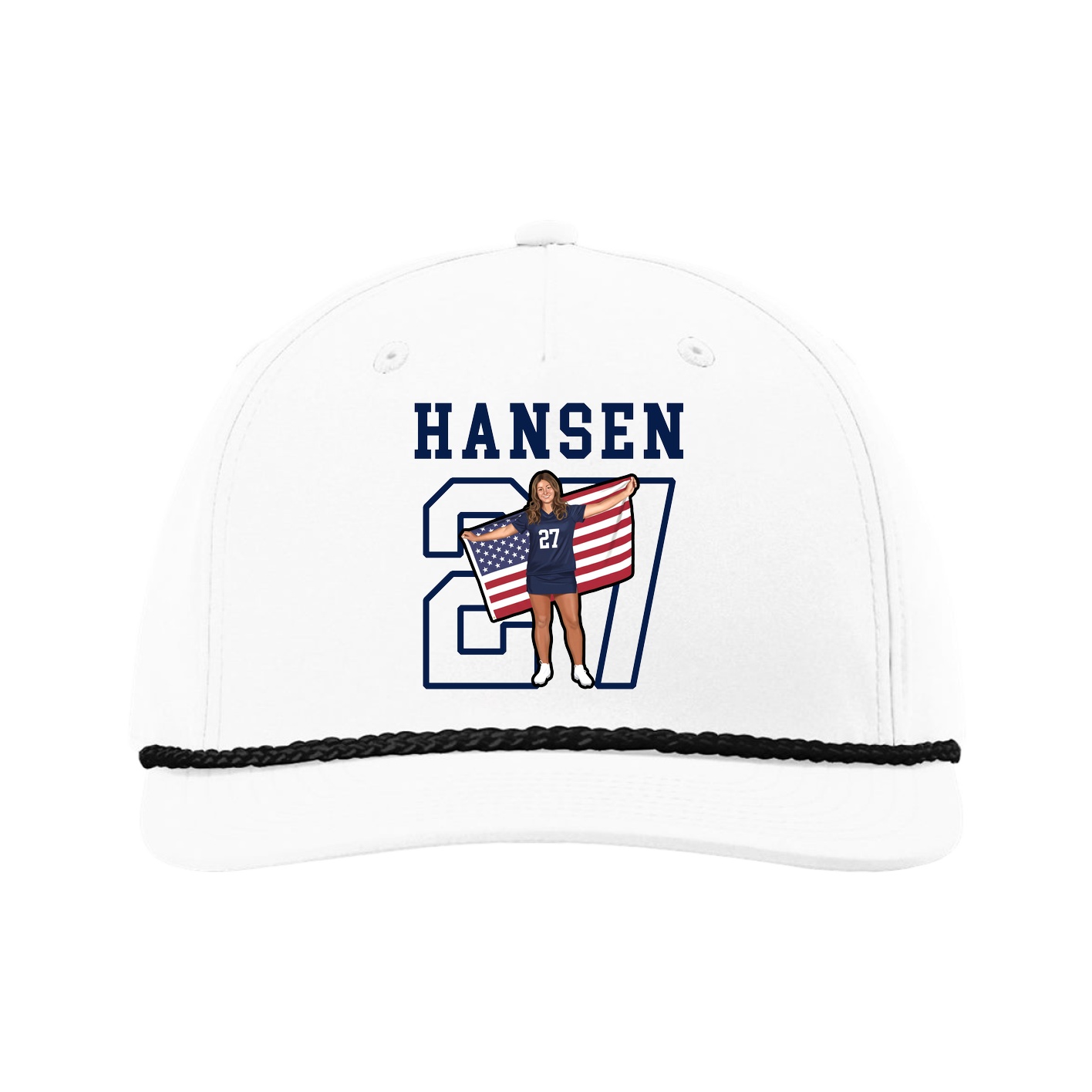 Five-Panel Classic Rope Cap — Shirsey in White