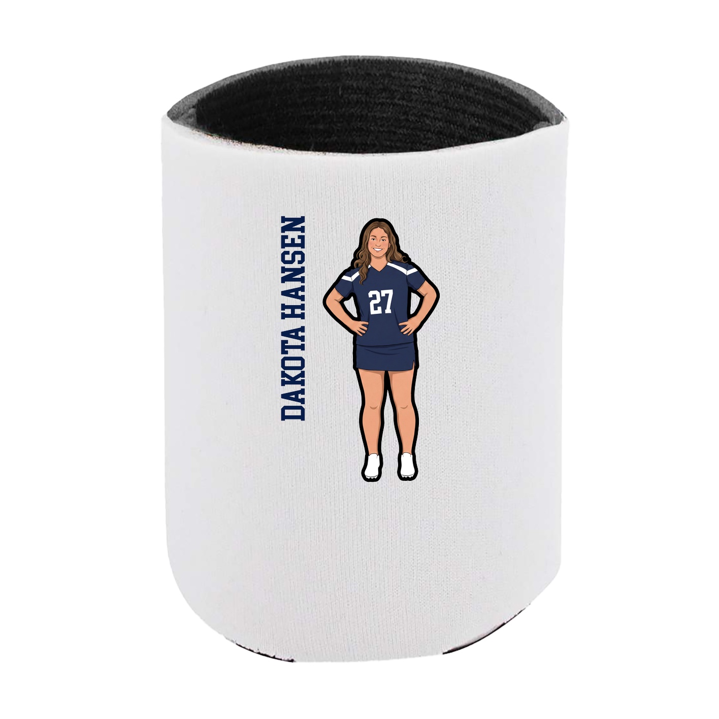 Can Holder — Name Vertical in White