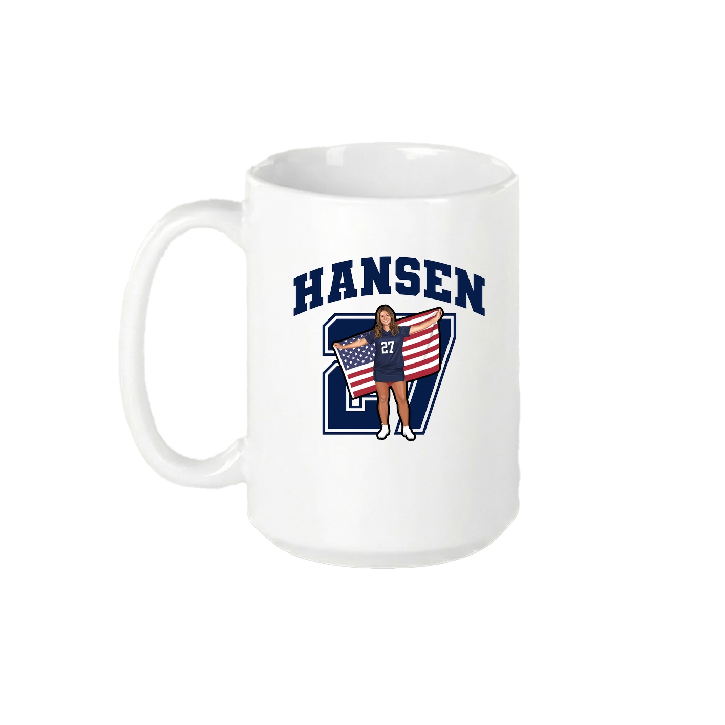 15oz Coffee Mug — Number in White