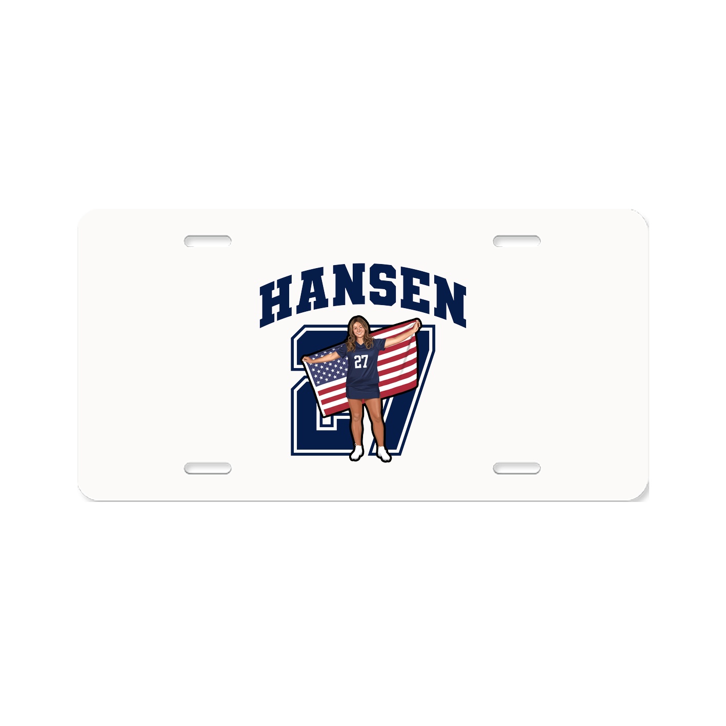 License Plate — Number in Classic