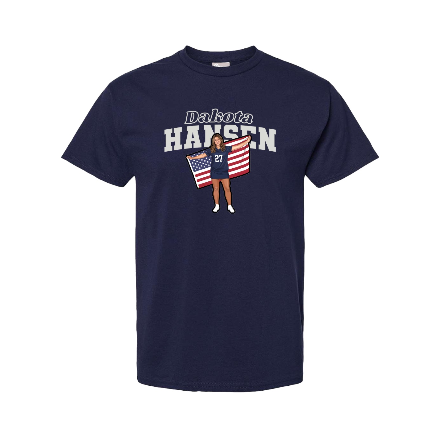 Youth Tee — Name Arch in Navy