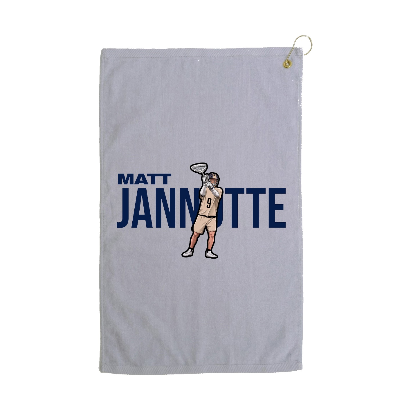 Golf Towel — Player Name in Grey