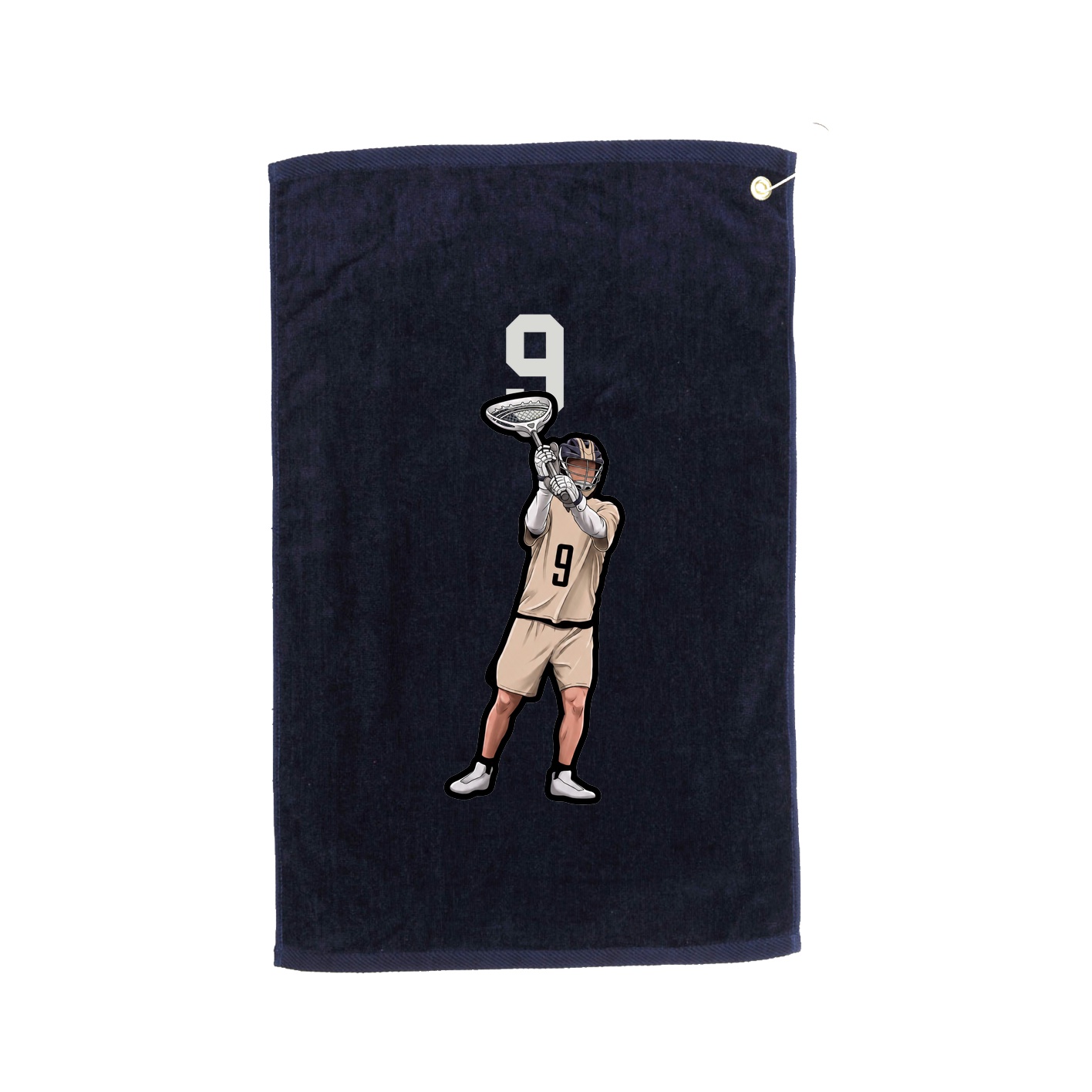 Golf Towel — Number Top in Navy