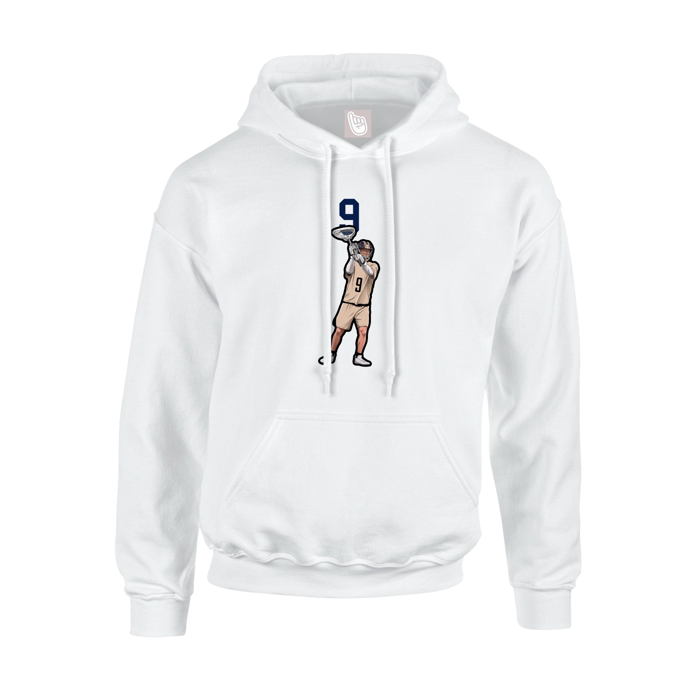 Hoodie — Number Top in White