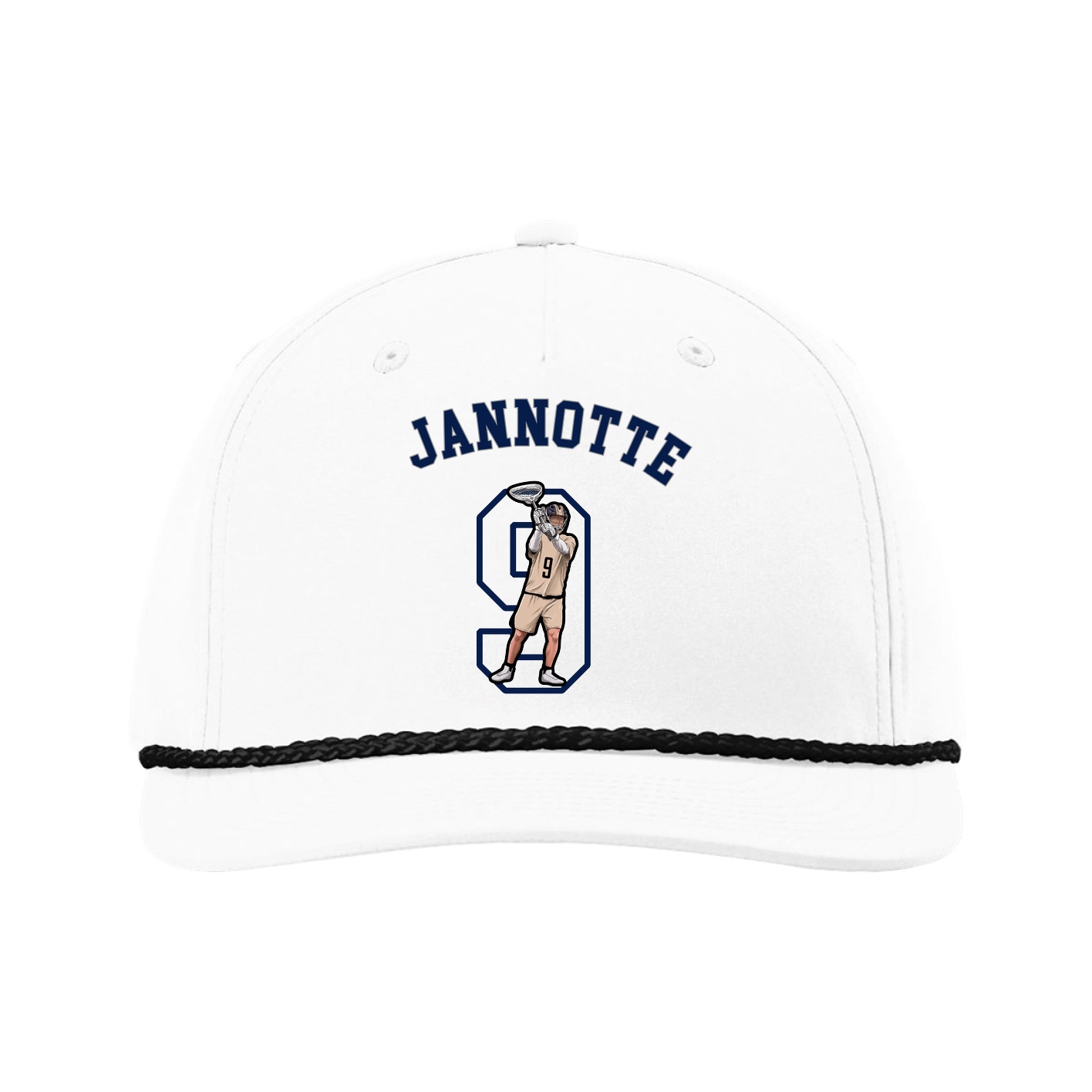 Five-Panel Classic Rope Cap — Shirsey Arch in White