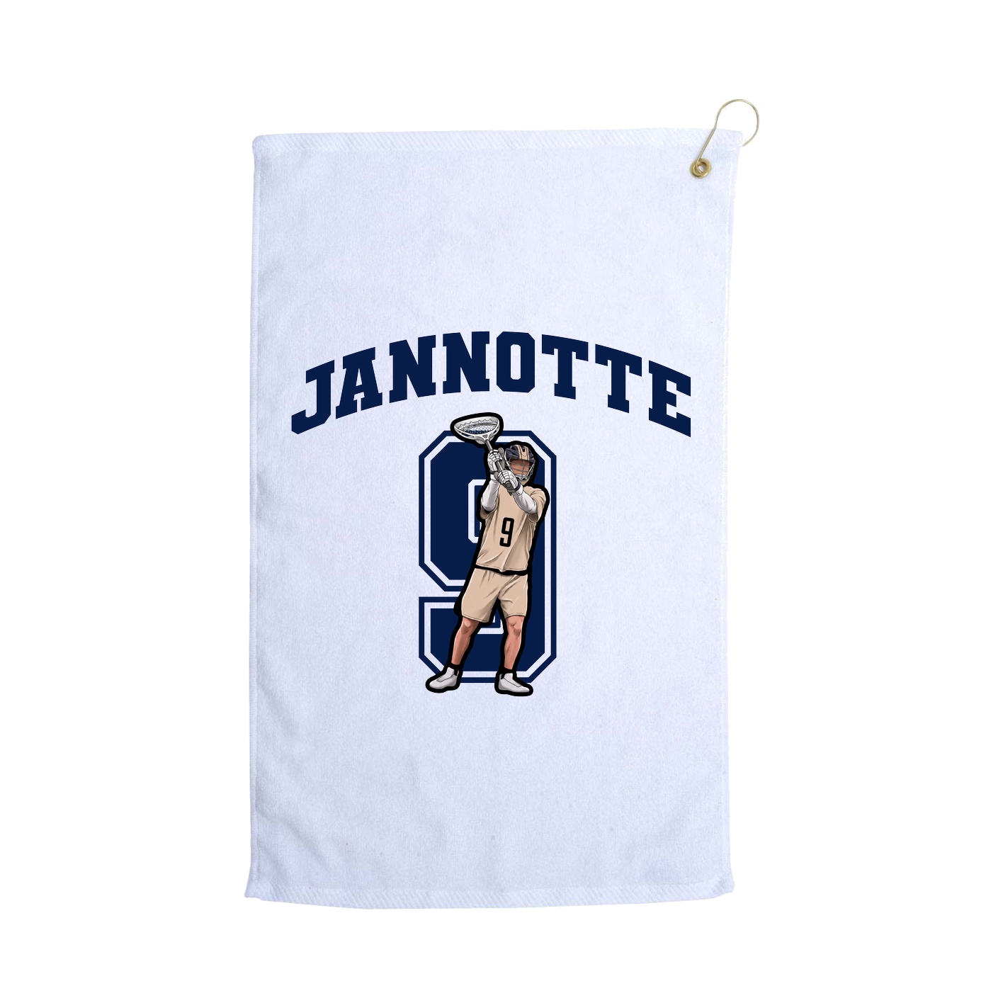 Golf Towel — Number in White