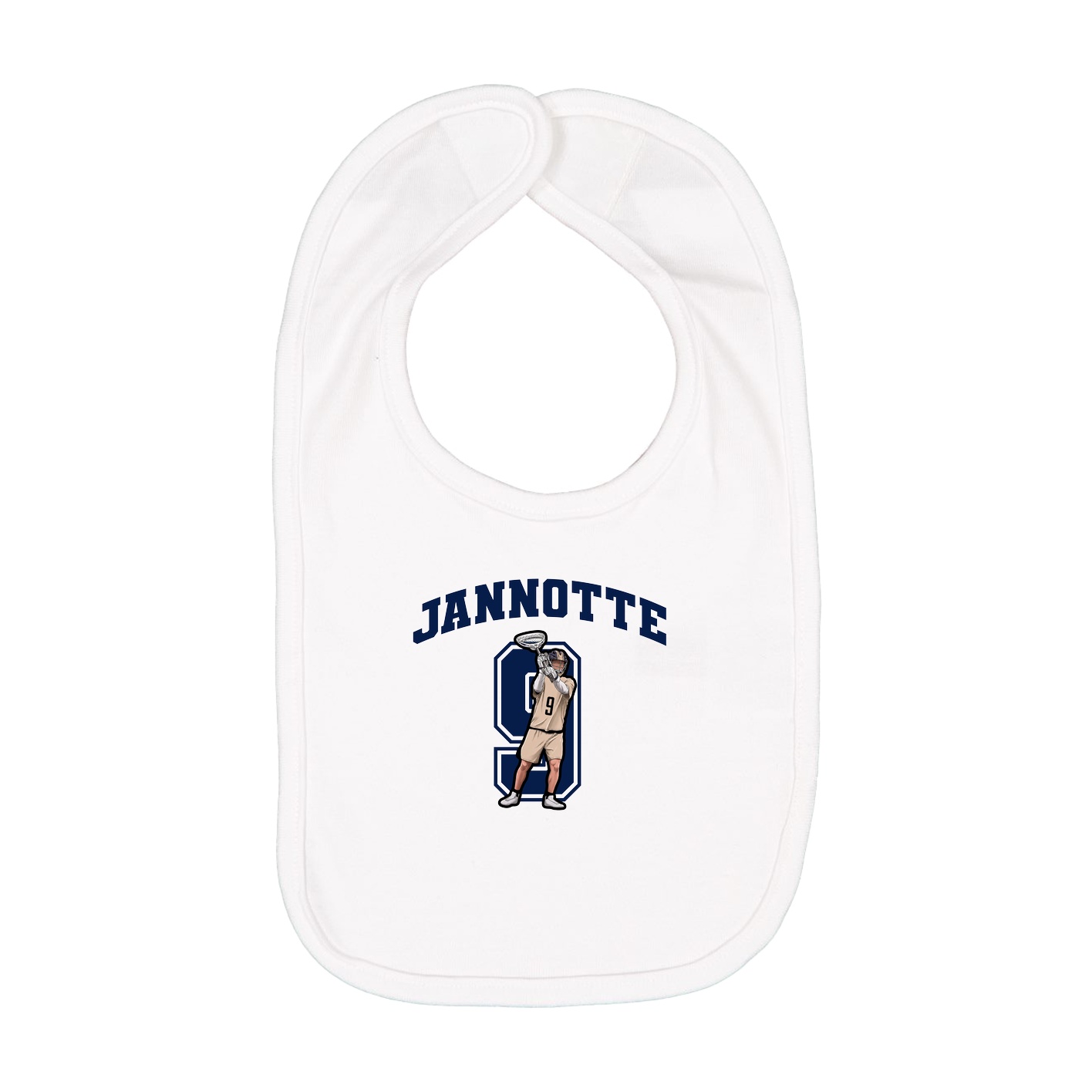 Infant Bib — Number in White