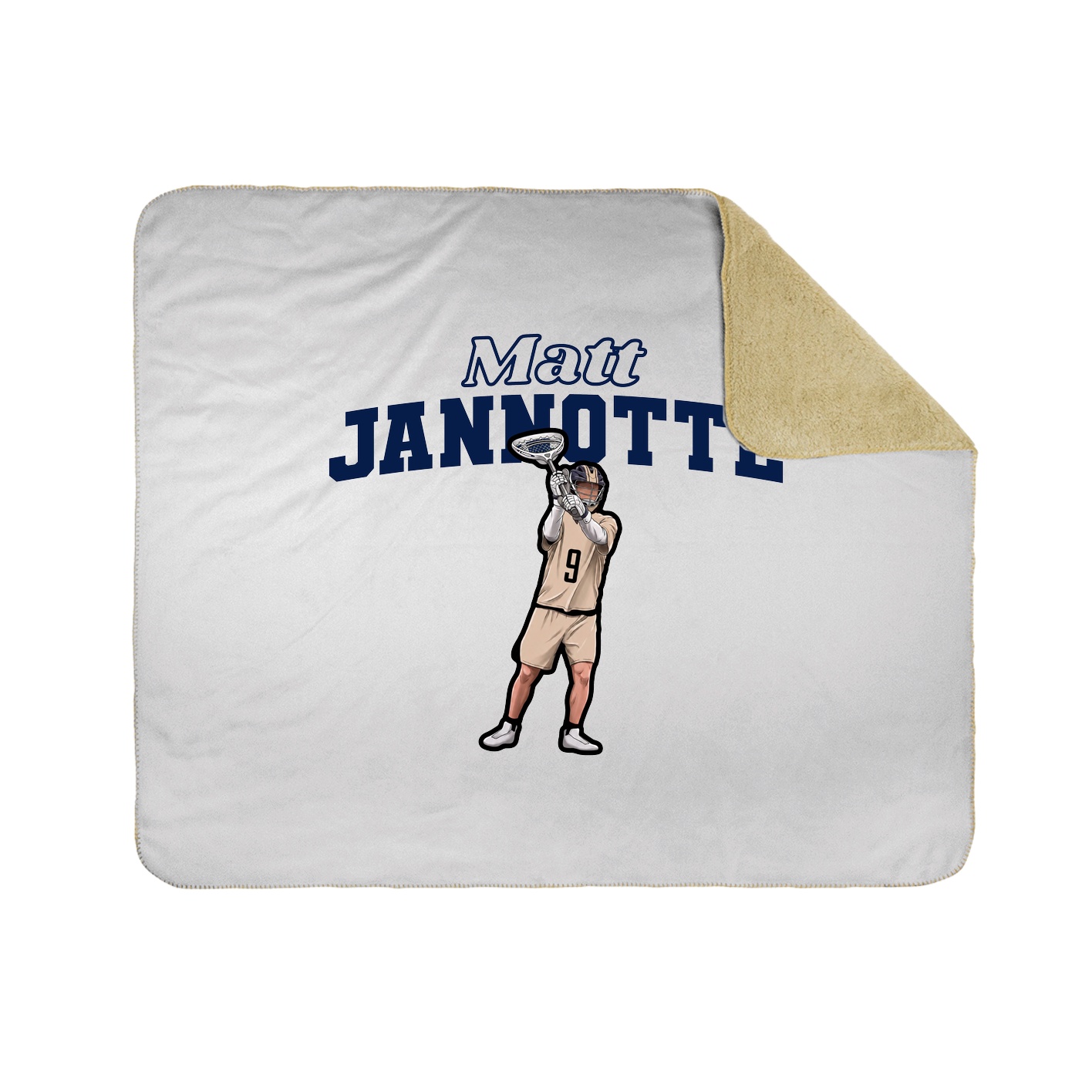 Throw Blanket — Name Arch in White