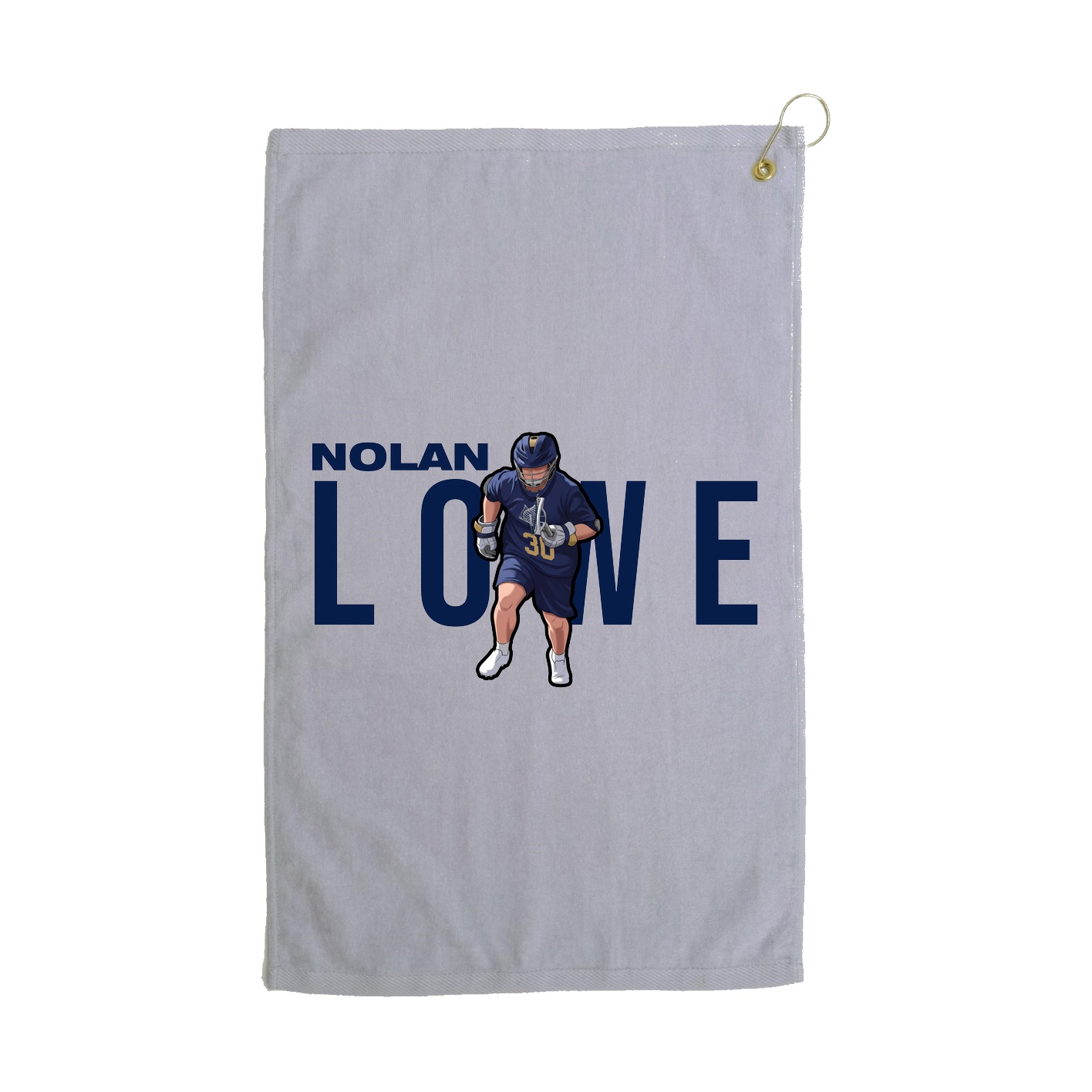 Golf Towel — Player Name in Grey