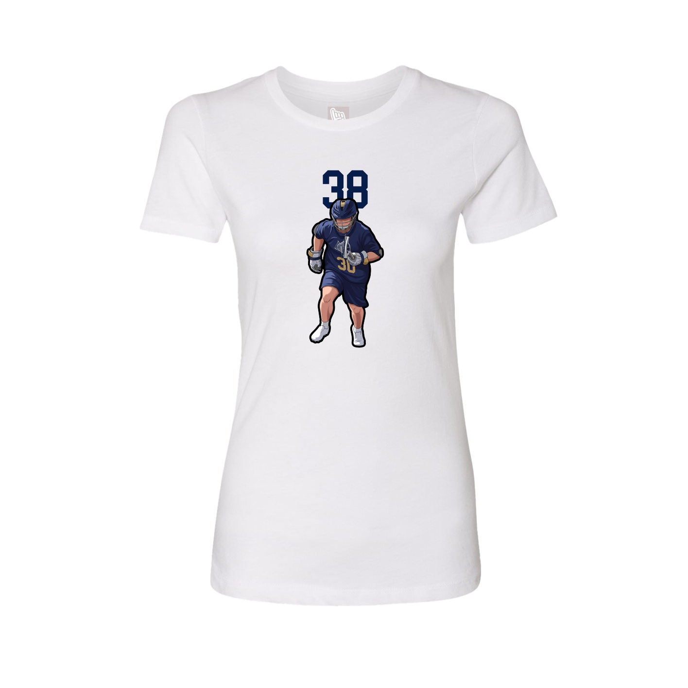Fitted Women's Tee — Number Top in White