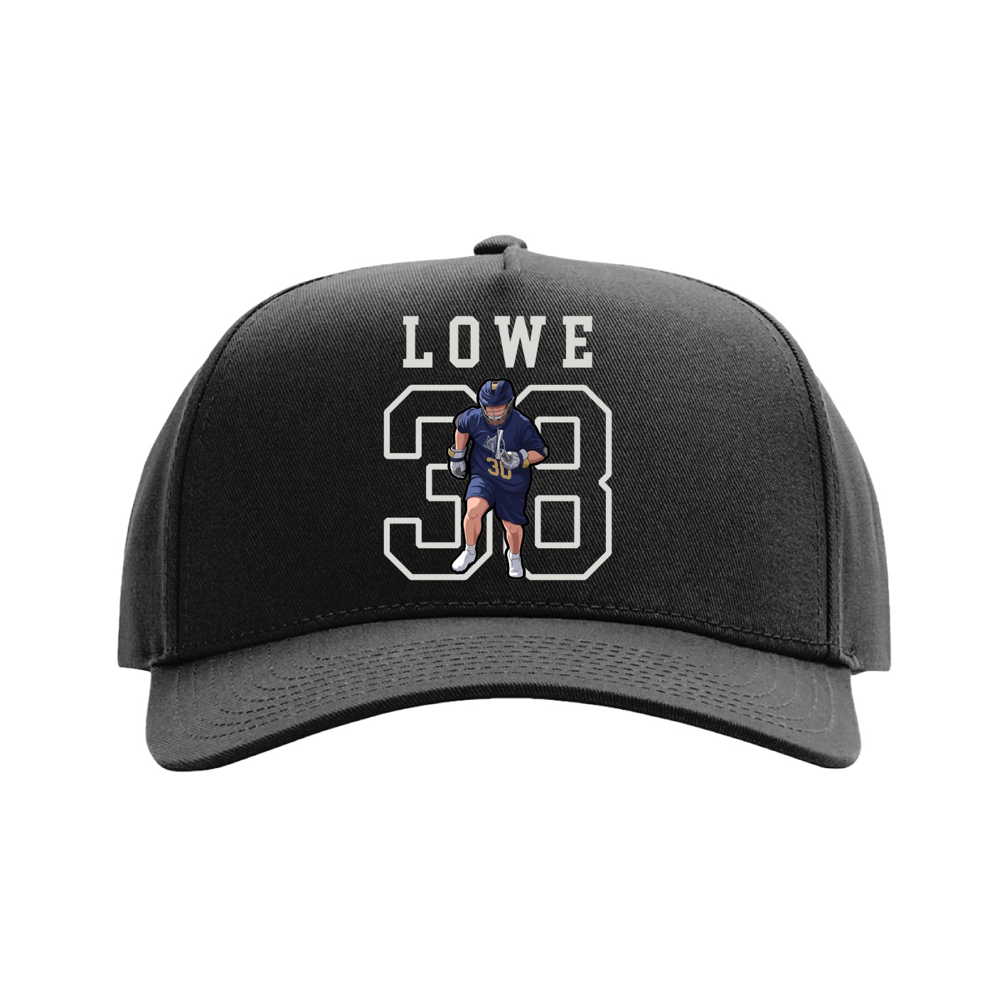Full Fabric Five-Panel Champ Cap — Shirsey in Black