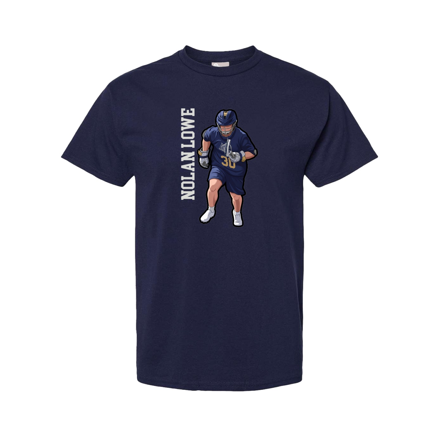 Tee — Name Vertical in Navy