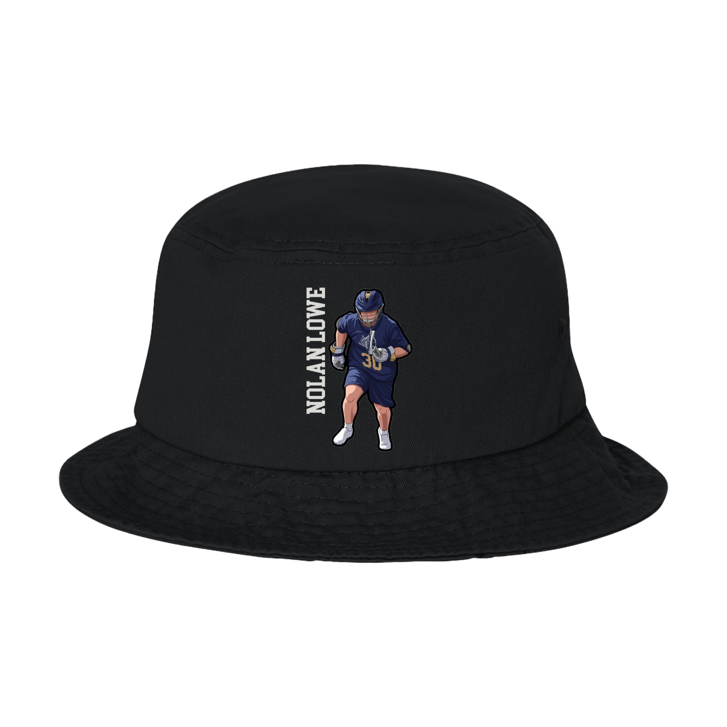 Bucket Cap — Name Vertical in Black