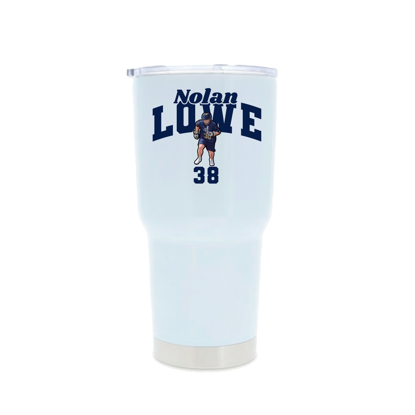 30oz Stainless Steel Tumbler — Signature Arch in White