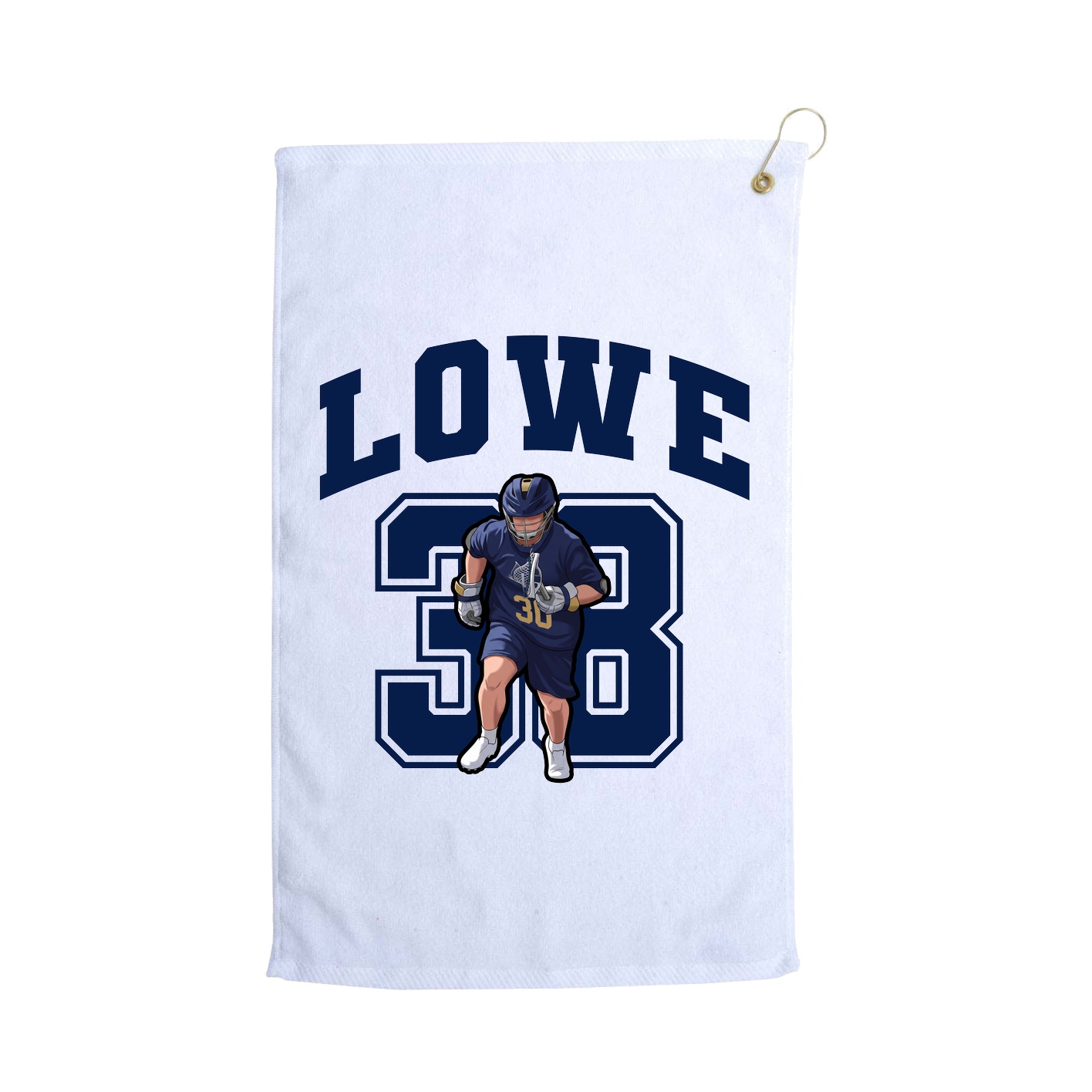 Golf Towel — Number in White