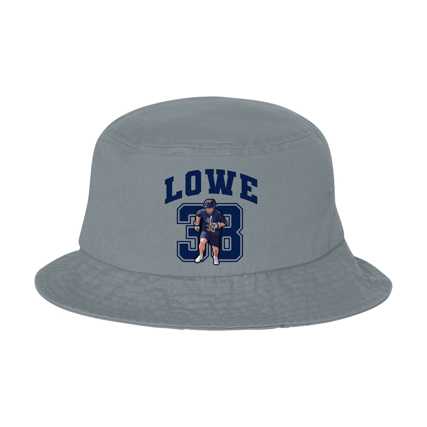 Bucket Cap — Number in Grey