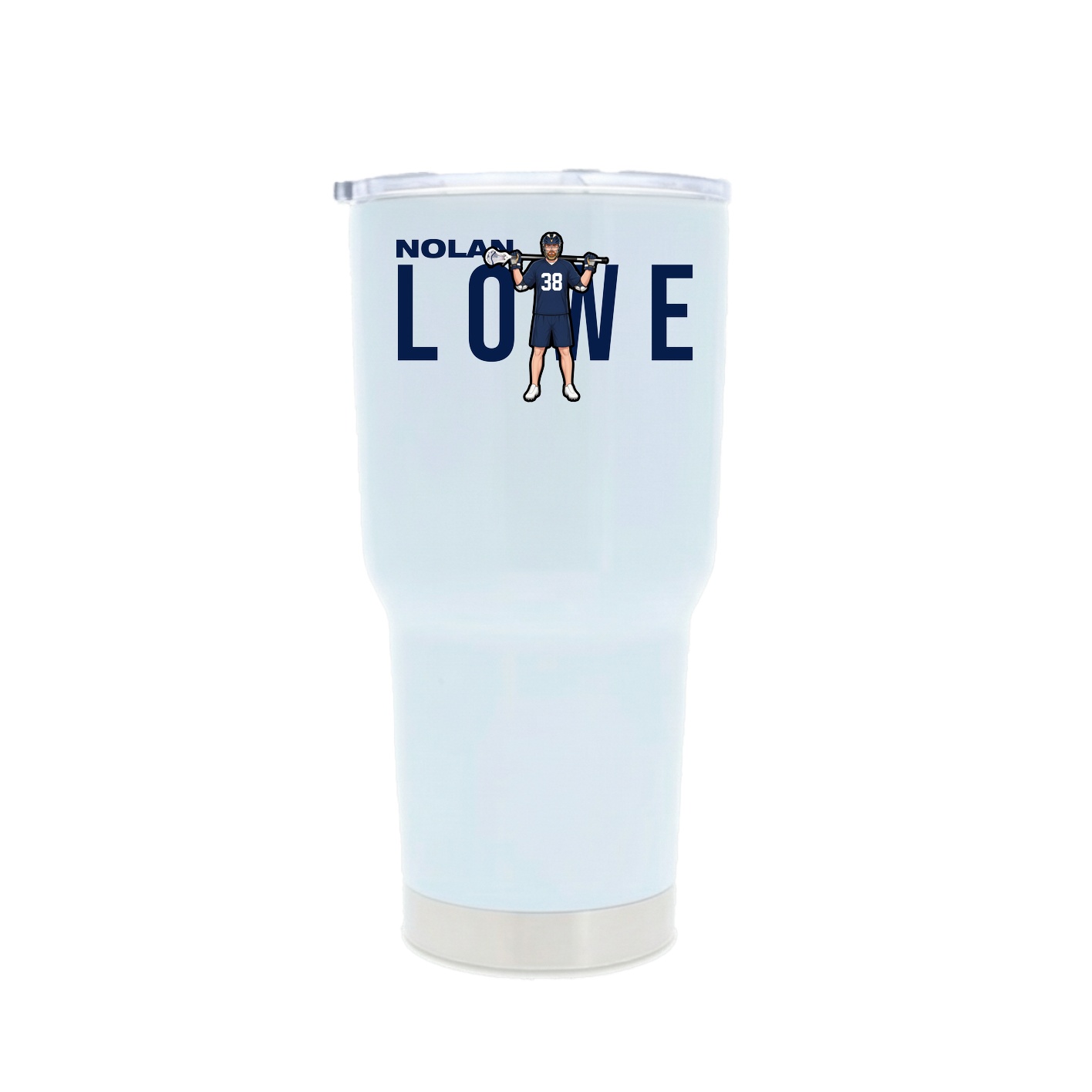 30oz Stainless Steel Tumbler — Player Name in White