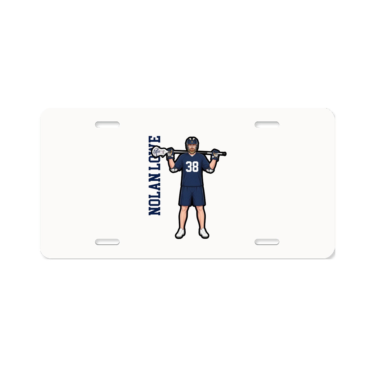 License Plate — Name Vertical in Classic