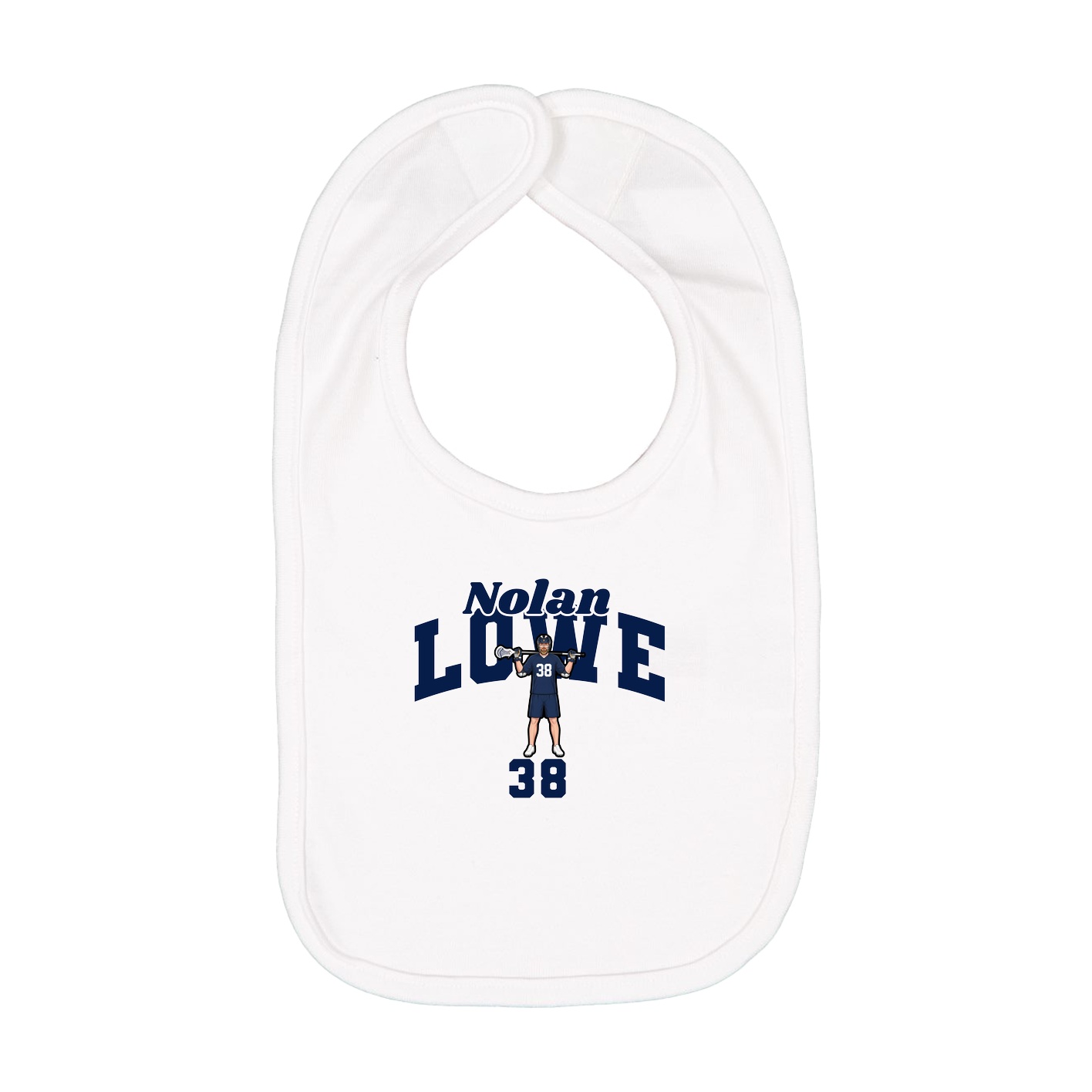 Infant Bib — Signature Arch in White